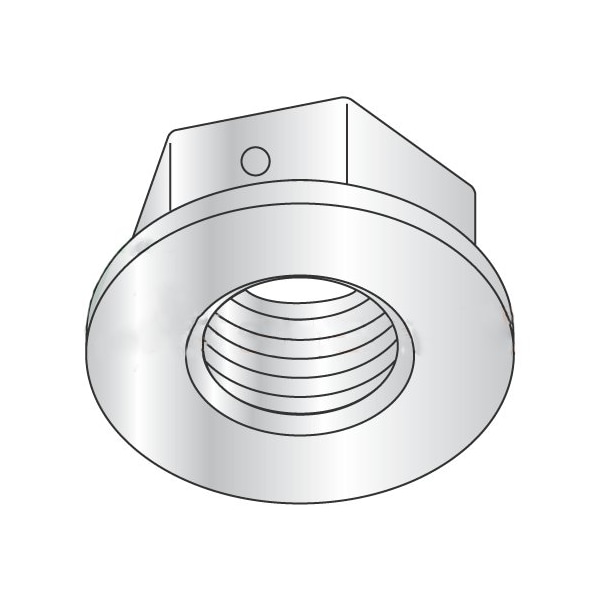 Newport Fasteners Center-Lock Distorted Thread Reversible Lock Nut, 1/4"-20, Steel, Grade F, Zinc Plated, 3000 PK 674416 - main